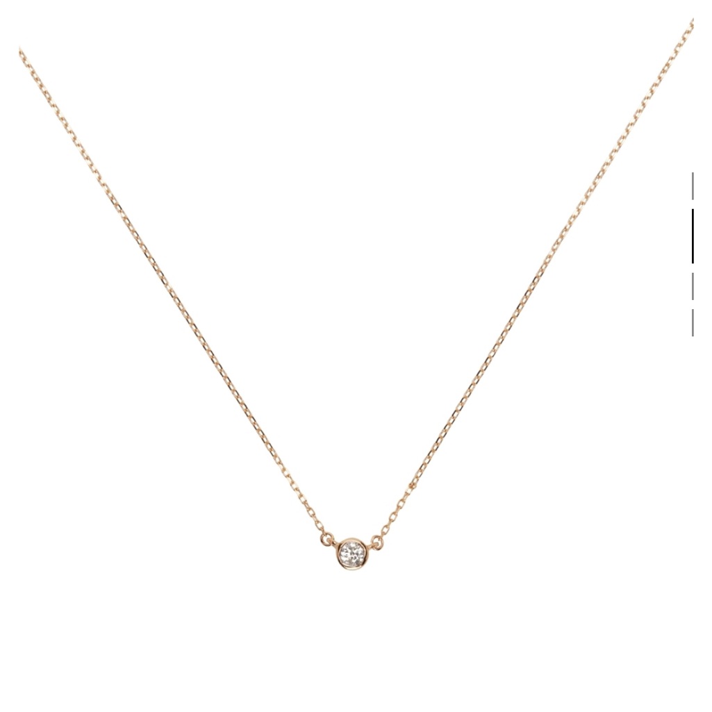 14k Gold Neck Leave With A Diamond
